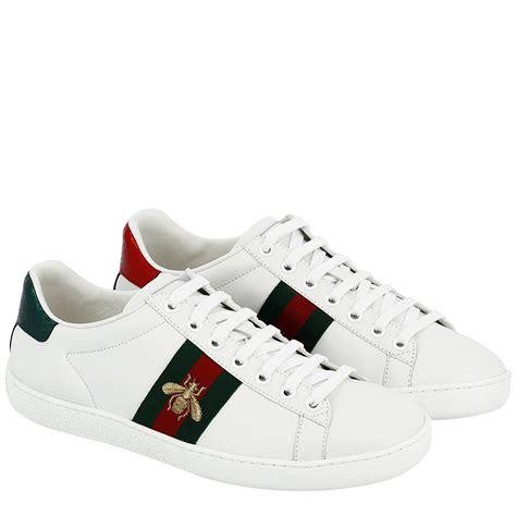 gucci basic white sneakers|white gucci sneakers for women.